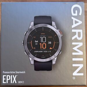 Garmin Epix Gen 2 Smartwatch - Silver and Black